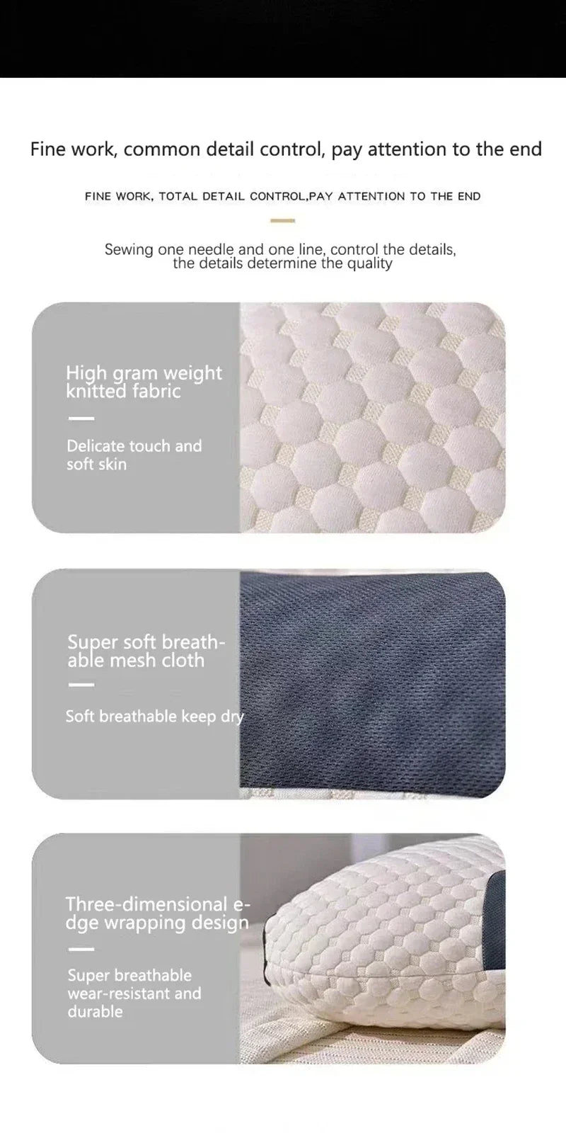 Cervical Orthopedic Neck Pillow Help Sleep And Protect The Pillow Neck Household Soybean Fiber SPA Massage Pillow For Sleeping